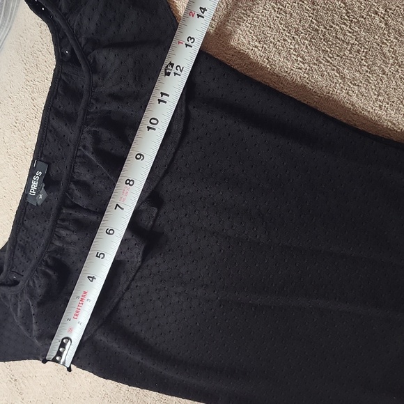 Express Eyelet Detail Ruffled Bodysuit, Size S - Picture 4 of 5